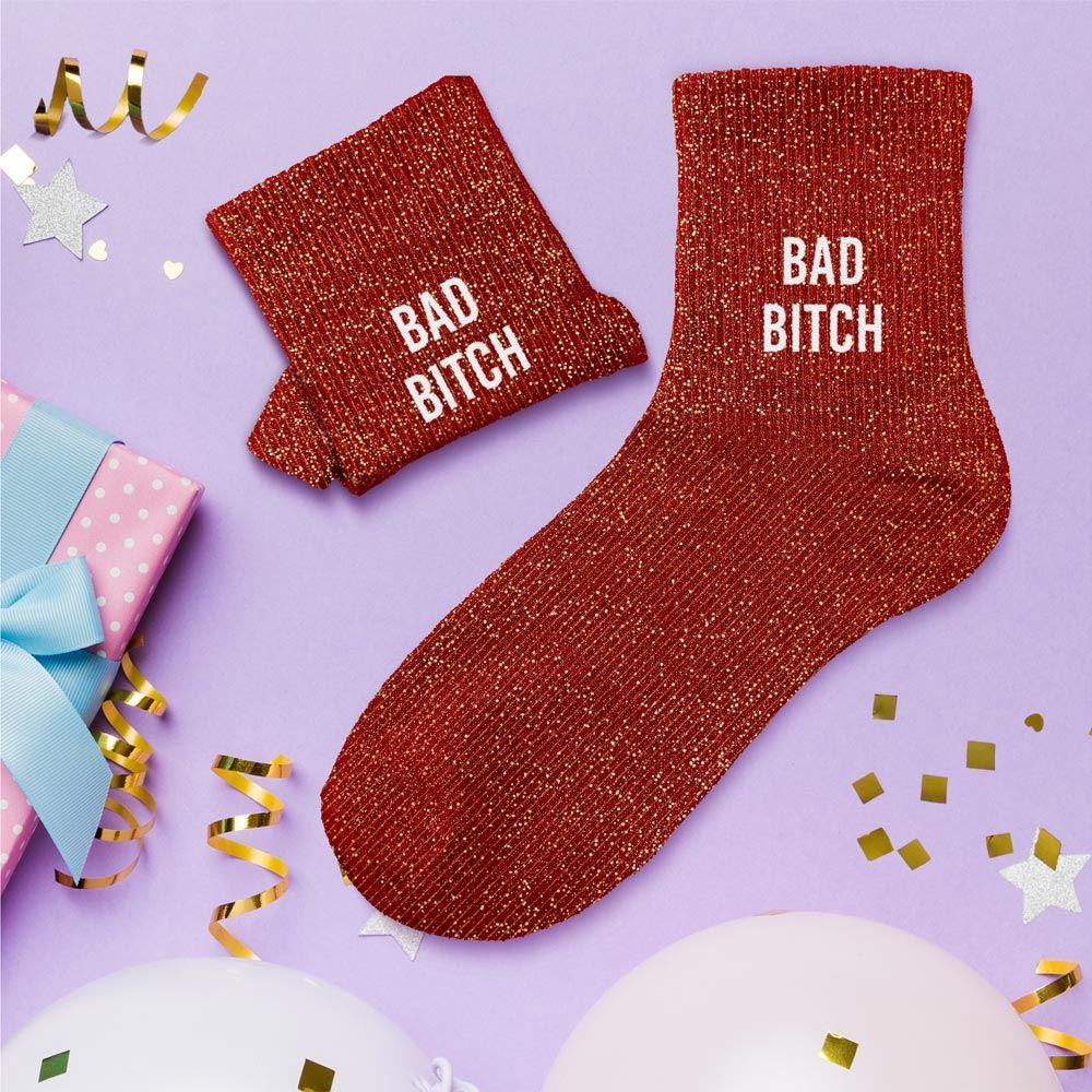 Chaussettes à Paillettes - BAD BITCH