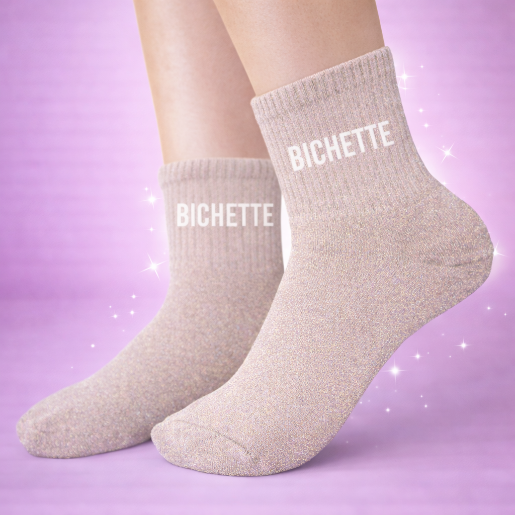 Chaussettes à Paillettes - BICHETTE ROSE